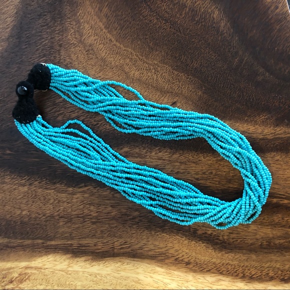 Turquoise Beaded Statement Necklace - Picture 1 of 1